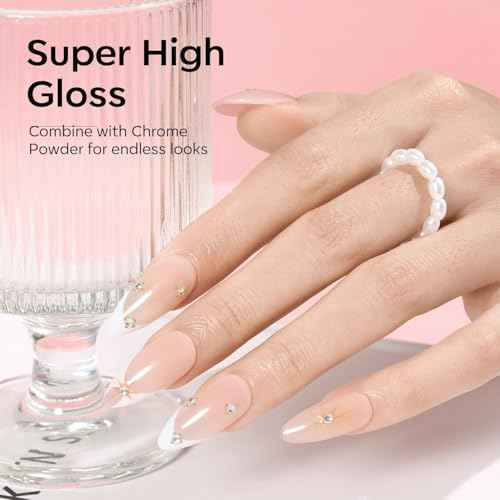 modelones French Tip Gel Nail Polish Set 2 Pcs 15ml Milk White and Nude Pink French Manicure Kit Jelly Nude Soak Off UV Natural Base Color Gel Polish Nail Art Home DIY Gift for Women