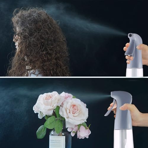 TANSHINE 6.8oz Blue Continuous Spray Bottle for Hair & Gardening