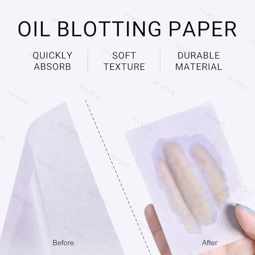 KYDA Oil Blotting Paper 200 Sheets with Mirror & Puff