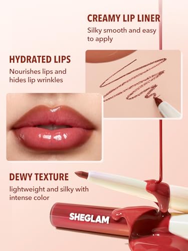 SHEGLAM 2-In-1 Lip Liner & Gloss Pen – Long Lasting