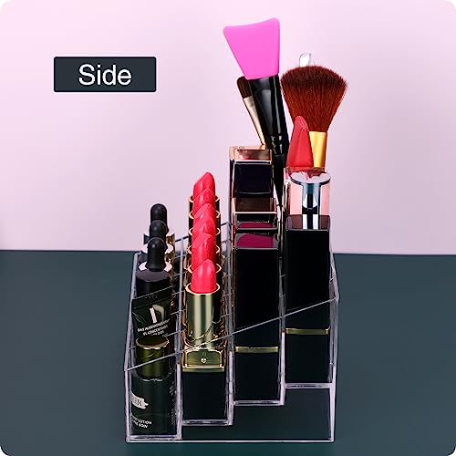 MOSIKER 24-Slot Lipstick Organizer | Clear Acrylic Makeup Storage