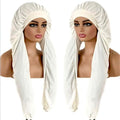 2-in-1 Long Braids Bonnet with UV Protection for Women