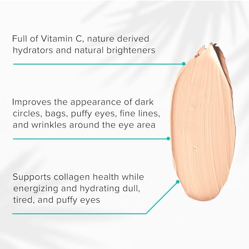 ClarityRx C-Results Natural Plant-Based Vitamin C Eye Cream for Dark Circles, Eye Bags, Puffiness & Wrinkles (0.5 oz)