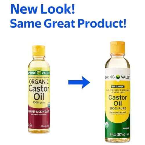 Cold-Pressed Castor Oil - Unrefined & Hexane-Free, Organic - For Hair and Skin - 8 fl oz