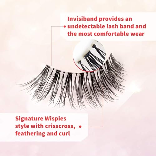 Ardell Wispies 113 Natural Strip False Eyelashes with Invisiband - 6 Pairs