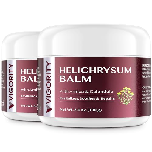 Vigority Helichrysum Balm: Restorative Cream with Arnica & Calendula - Moisturizes & Revitalizes Face & Body (2-Pack(6.8 oz - Original))