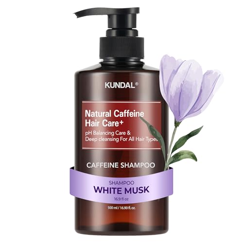 KUNDAL Caffeine Scalp Care Bundle Set [White Musk] – Shampoo, Scaling