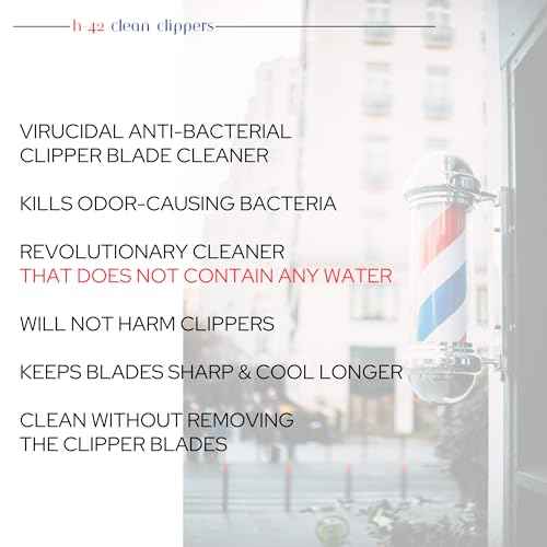 H-42 Clean Clippers Blade Cleaner with Brush - 8oz Bottle