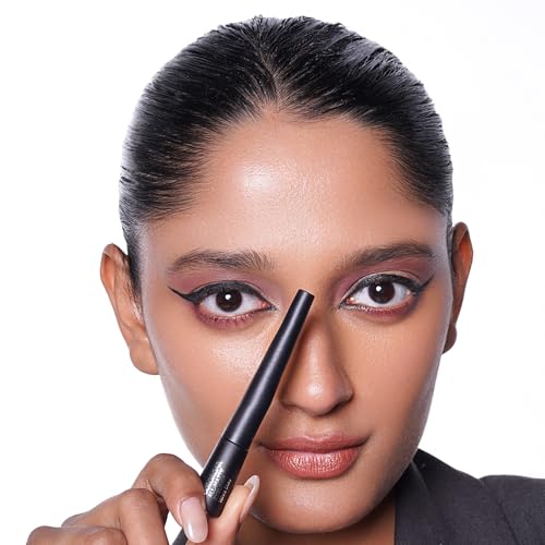 Colorbar All-Matte Eye Liner - Liquid Eyeliner with Innovative Applicator for Precision - Quick-Drying and High-Pigment - 001 Matte Black - 0.08 oz