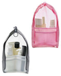2 Pack EVA Mesh Toiletry Bags - Waterproof Travel Organizers
