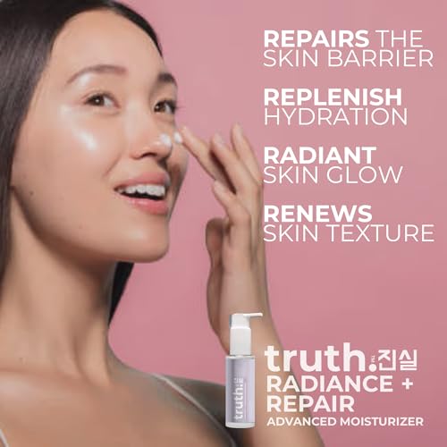 truthÁø½Ç Radiance + Repair Advanced Moisturizer 100ml ? 5% Niacinamide, 5% Centella Asiatica, Matrixyl 3000, 3% Argireline, Ceramides & Squalane ? Advanced Korean Barrier Repair Moisturizer
