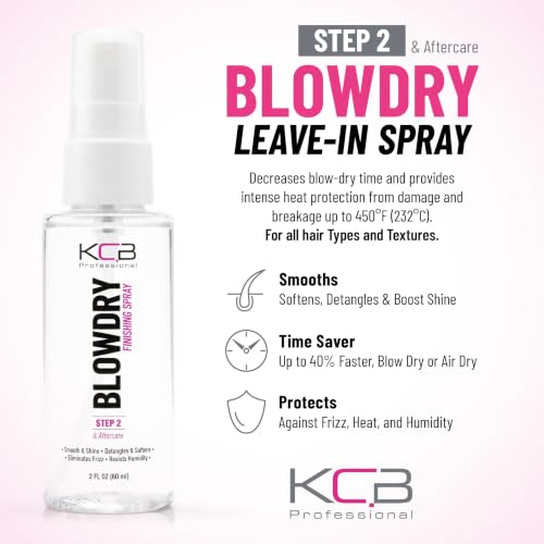 KCB Professional Keratin Hair Treatment for Straightening & Frizz Control - Formaldehyde-Free, 3.38 Fl Oz