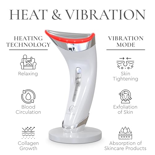Red Light Therapy for Face - Lymphatic Drainage Massager- Face Sculpting Tool for Fine Lines and Wrinkle Reduction - Triple Action LED Facial Massager for Face and Neck