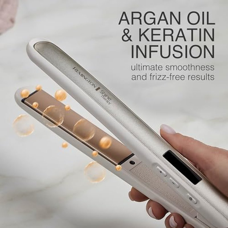 Remington Shine Therapy 1" Ceramic Hair Straightener with Argan Oil