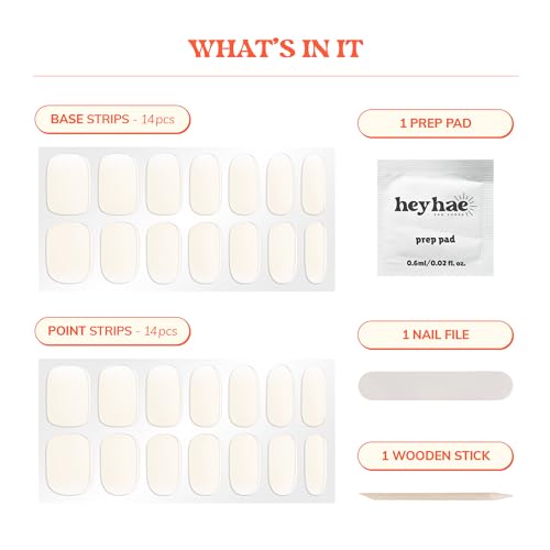 Heyhae Essentials Bundle - Semi Cured Gel Nail Strips (Hey, Girls Night?) + Top Gel [2 Pack]