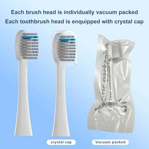 6 Pack Replacement Brush Heads for Waterpik Sonic-Fusion 2.0 (SF-03/SF-04) & Sonic-Fusion (SF-01/SF-02) Flossing Toothbrush - Individually Sealed with Hygienic Caps, White