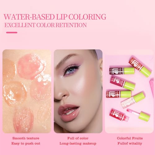Yasovigi 6 Colors Lip Oil Tint - Moisturizing Liquid Lipstick