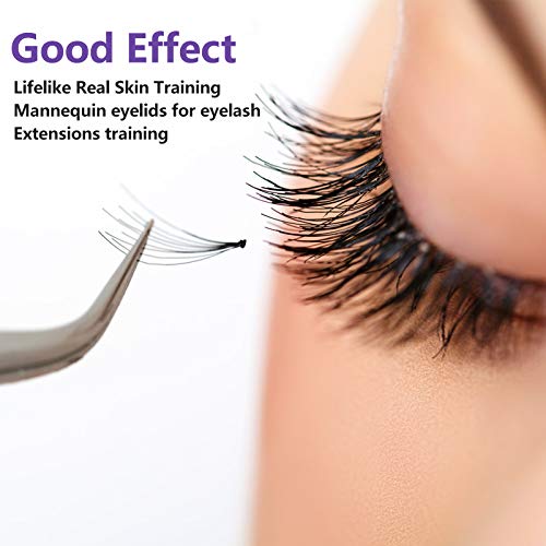 6 Pairs Mannequin Eyelids with Eyelashes - Silicone Replacement for Training