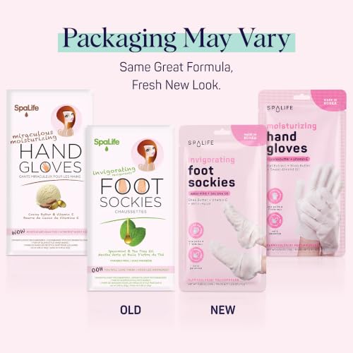 SpaLife Korean Hand Gloves & Foot Mask Socks Set (4 Pairs)