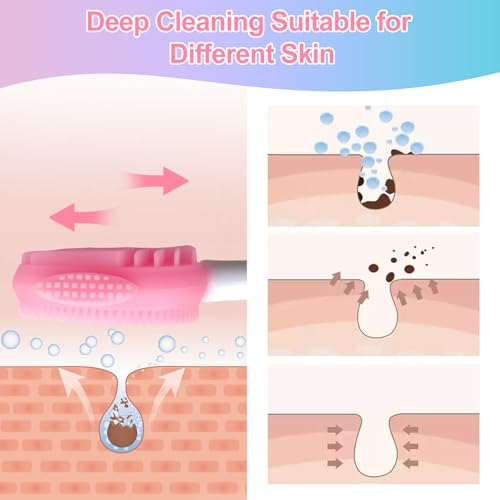 Silicone Face Scrubber Brush Cleansing Exfoliator Tool Kit