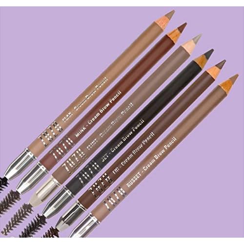 ZUZU LUXE Cream Brow Pencil (Flax - Blonde), Effortlessy sculpt and define eyebrows, natural finish, creamy formula. Natural, Paraben Free, Vegan, Gluten-free,Cruelty-free, Non GMO, 0.044 oz.