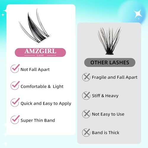Manga Style Fairy Lash Clusters 144pcs - Invisible Band Wispy