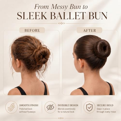 Zonon 50Pcs Ballet Bun Hair Nets with 40Pcs U Pins Set
