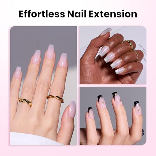 Beetles Tipex Lite Instant Apex Nail Tips, Short Coffin, 512pcs, 16 Sizes