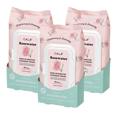 CALA Makeup Remover Cleansing Tissues with Rosewater (180 Sheets)