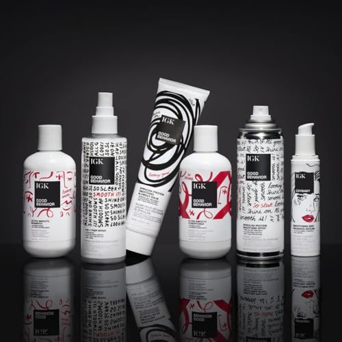 IGK CRYBABY Smoothing & Finishing Serum | High Shine + Frizz Control + Lightweight | Vegan + Cruelty Free | 1.5 Oz