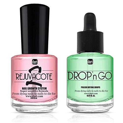 Duri Rejuvacote 2 Nail Growth System & Drop'n Go Polish Drying Drops Combo