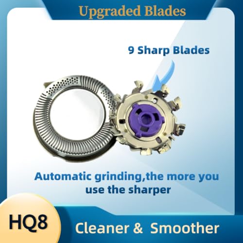 3 Pcs Upgraded HQ8 Replacement Heads Fit for ss Norelcos 7250XL 7240XL 7310XL AT830 PT735, Men's Shaver Heads Blades Cutter Replacement, Dry and Wet Shaving & Easy to Clean£¬Razor Accessories