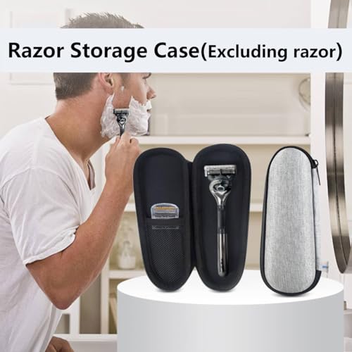Travel Carrying Case for Gillette Fusion5 Razor Portable Storage Bag (Grey)