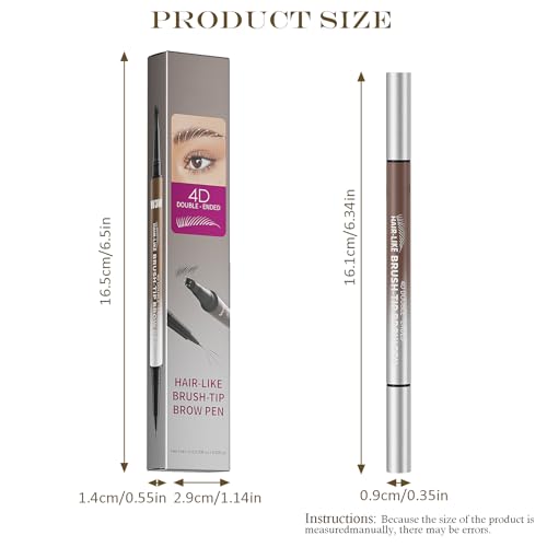 Dual-End Microblading Eyebrow Pen | 4D Hair-Like Strokes, Waterproof