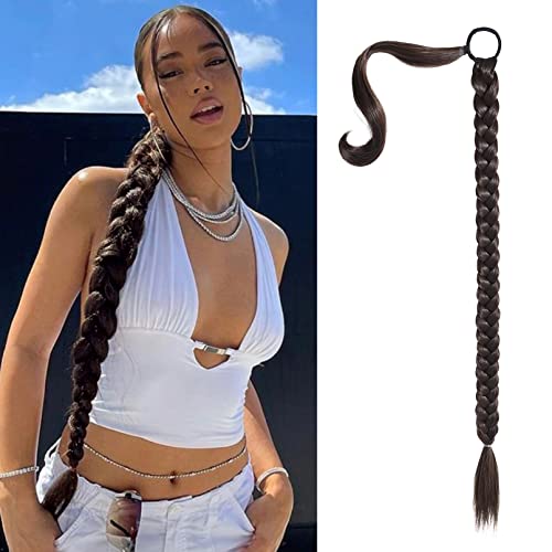 SEIKEA Braided Ponytail Extension 26" Synthetic Hair Black