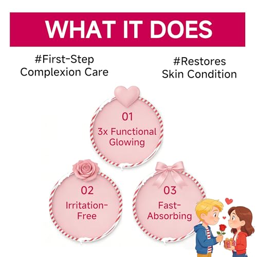 Vitamin C Hydrating Face Toner 130ml, Gentle Daily Toner with Niacinamide & Hyaluronic Acid, Alcohol-Free Skin Care for All Skin Types, Valentine¡¯s Day Gift for Her