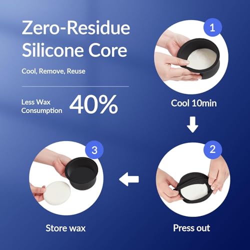 Nose Wax Kit Men & Nose Hair Wax Kit with 100g Wax Beads,20 Sticks, Mini Wax Warmer, Mini Wax Kit,Fast Heat, Smart Constant Temp, Portable Nose Hair Wax Kit£¬for Facial Eyebrows/Lips (Black-USB)