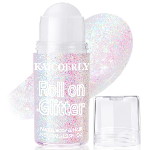 Roll-On Body Glitter Gel - Sparkle Makeup for Face & Body