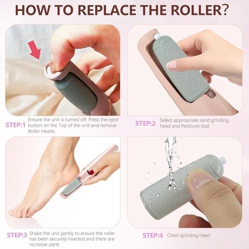 ZABOUL Electric Foot Callus Remover with 11 Replacement Heads