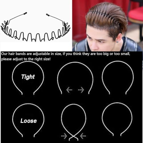 WantGor Metal Headbands 2 Pack Unisex Black Hairbands Hair Hoop - Variation of THIS Listing