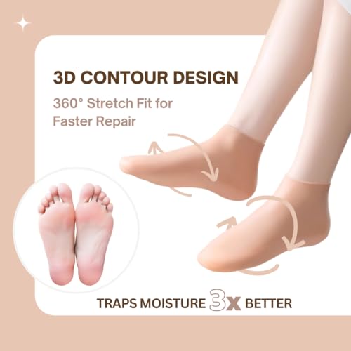 Silicone Moisturizing Socks for Cracked Heels & Dry Feet