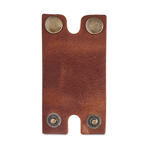 MAKYN Cognac Leather Double Edge Safety Razor Head Case - Travel Cover