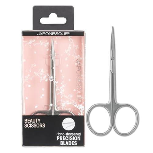 JAPONESQUE Curved Beauty Scissors for Eyebrow & Facial Hair Trimming