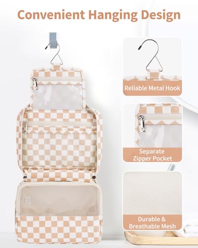 Narwey Small Hanging Travel Toiletry Bag for Women - Makeup Organizer