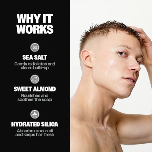 Sea Salt Scalp Scrub for Oily Hair & Buildup - Deep Cleansing, Nourishing Exfoliator