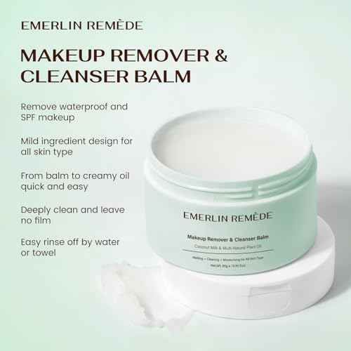 Makeup Remover & Cleanser Balm with Coconut Milk & Multi Natrual Plant Oil for Melting, Cleaning And Moisturizing For All Skin Type