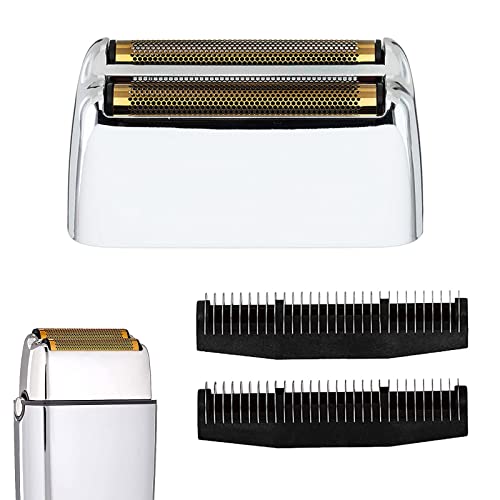 P4L FXRF2 Replacemnet Foil and Cutter fit for Babyliss PRO Barberology FXFS2 (FOILFX 02) ,Generic Shaver Head for Babylisspro Replacement Blade,Babyliss Foil Shaver Replacement Part (Silver)