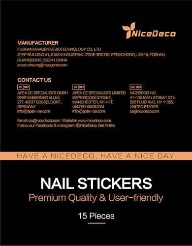 Nicedeco 15 Sheets Christmas Nail Art Stickers Decals Self-Adhesive Nail Supplies Nail Art Design Decoration 005