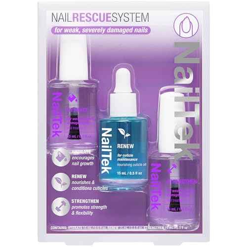 Nail Tek Rescue System ? Nail Repair for Damaged Nails, Hydrate, Renew & Strengthen Nails Treatment, Made in USA, 0.5 fl oz each