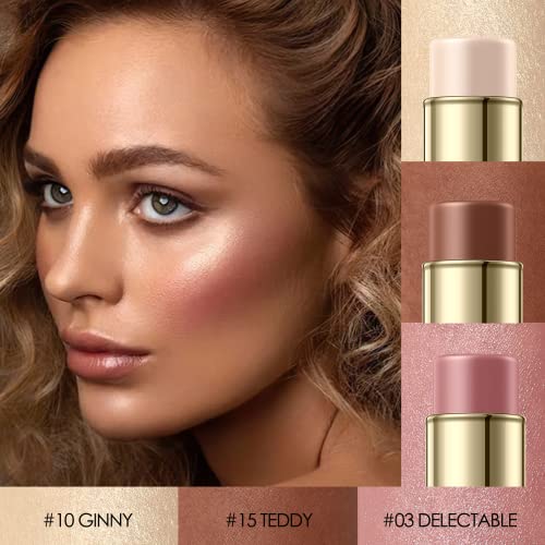 Contour Stick Set 3-Piece - Highlighter, Bronzer & Blush
